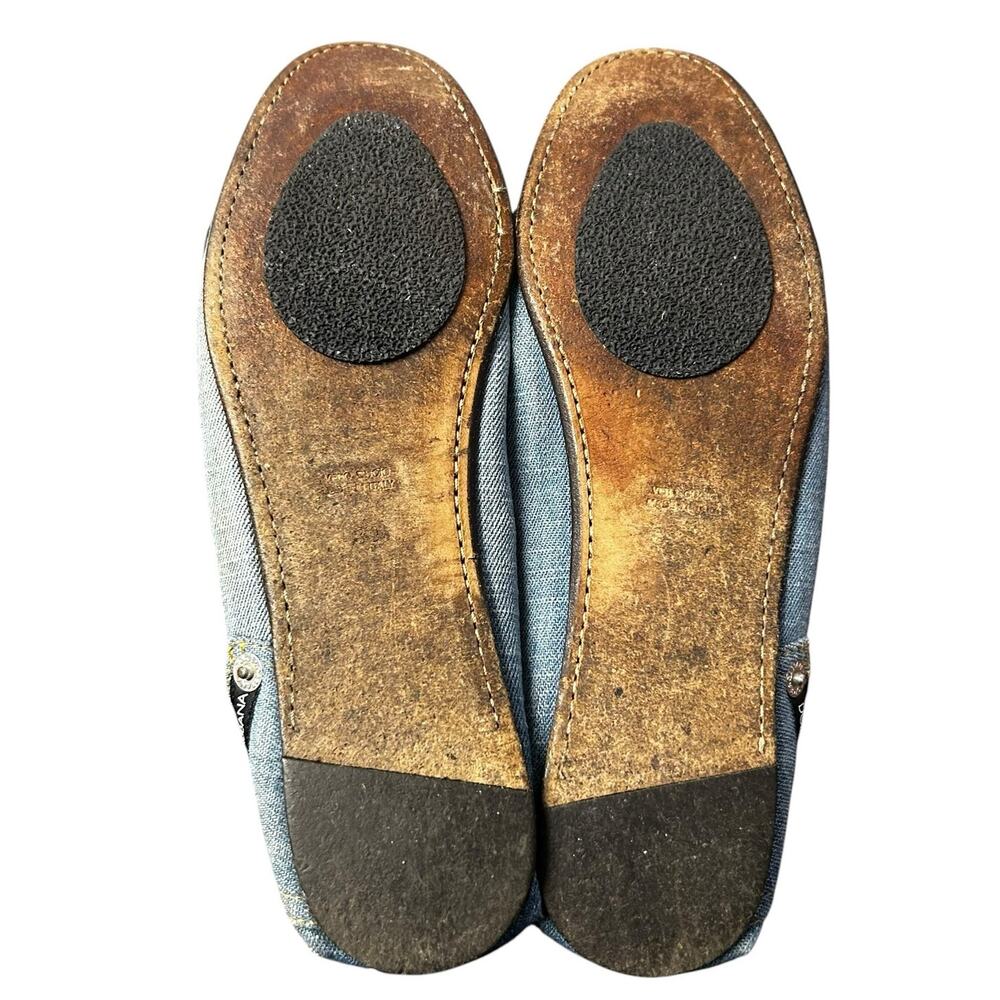 RARE Vintage Dolce & Gabbana Y2K Denim Slip On Moccasins Womens 39 / US 9 - Picture 8 of 12